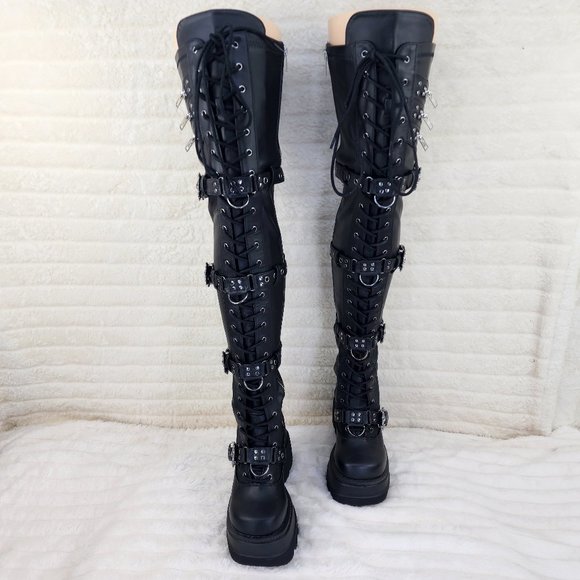 Demonia | Shoes | Brand New Shaker 42 Thigh High Platform Goth Punk ...